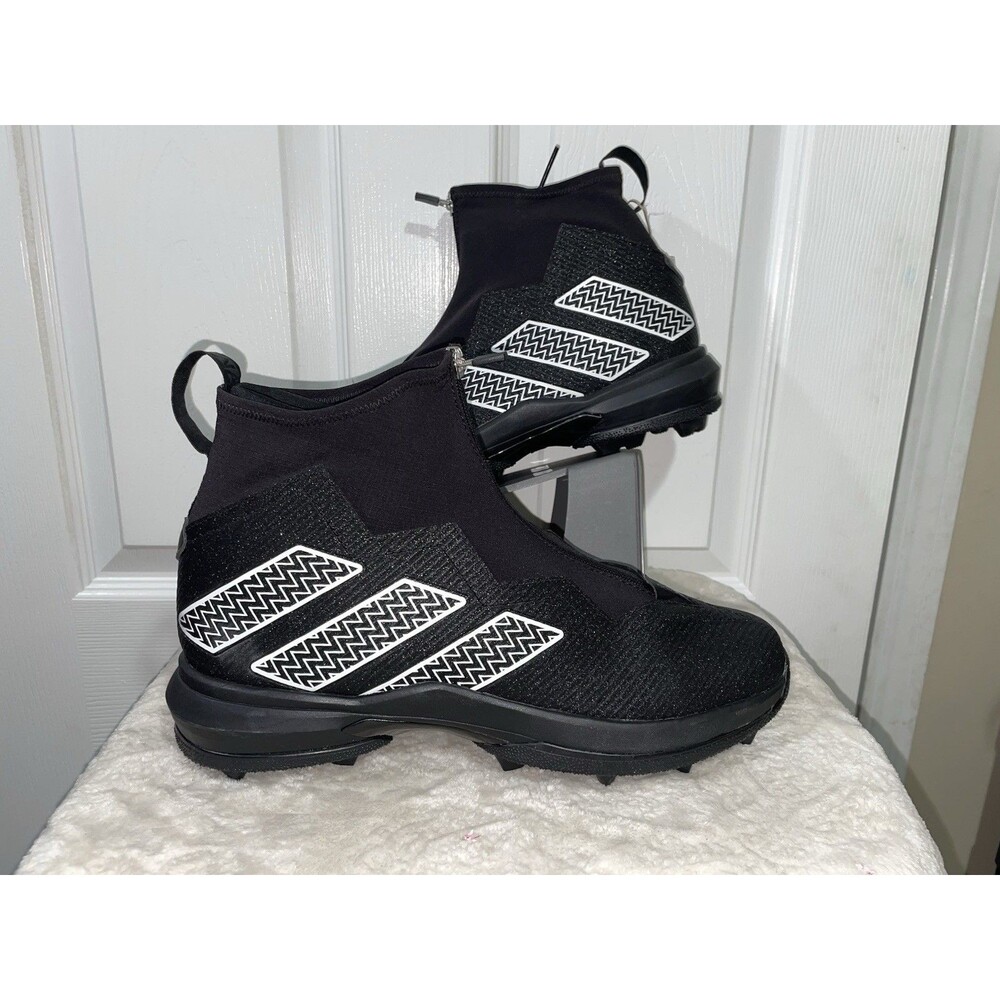 adidas Men's Size 12 Nasty Torsion Team Black Football High Top Cleats GX1777